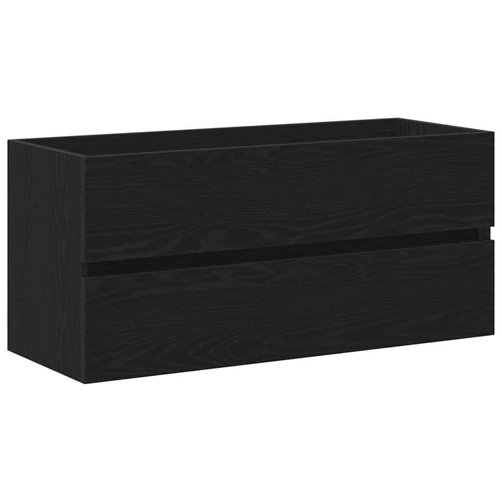 vidaXL Waschbeckenschrank mit Tür Schwarz Eichen-Optik 80 x 39 x 62 cm