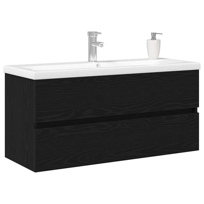 vidaXL Waschbeckenschrank Schwarz Eichen-Optik 100 x 39 x 62 cm