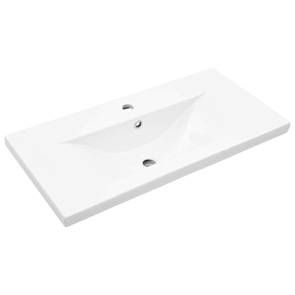vidaXL Waschbeckenschrank mit Tür Schwarz Eichen-Optik 80 x 39 x 62 cm