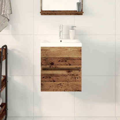 vidaXL Waschbeckenschrank mit Tür Schwarz Eichen-Optik 80 x 39 x 62 cm