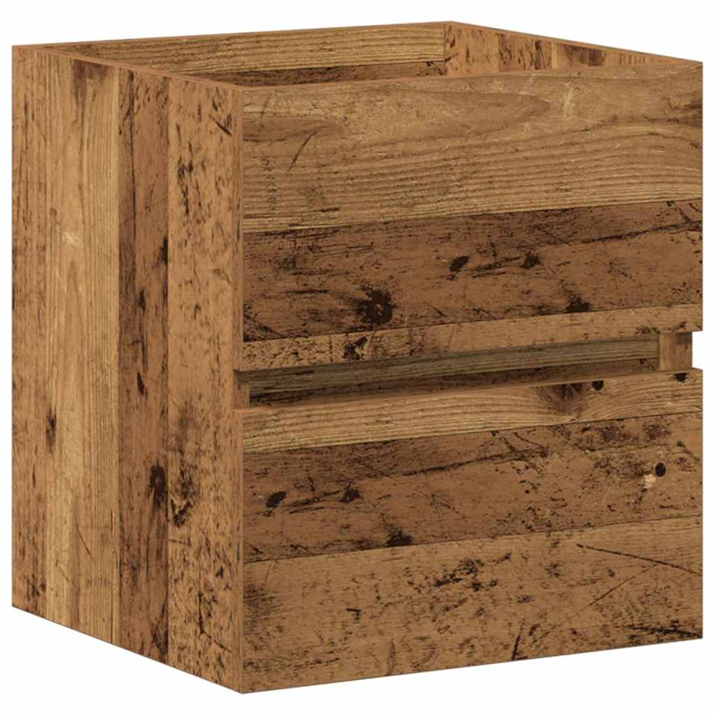 vidaXL Waschbeckenschrank mit Tür Schwarz Eichen-Optik 80 x 39 x 62 cm