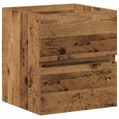 vidaXL Waschbeckenschrank mit Tür Schwarz Eichen-Optik 80 x 39 x 62 cm