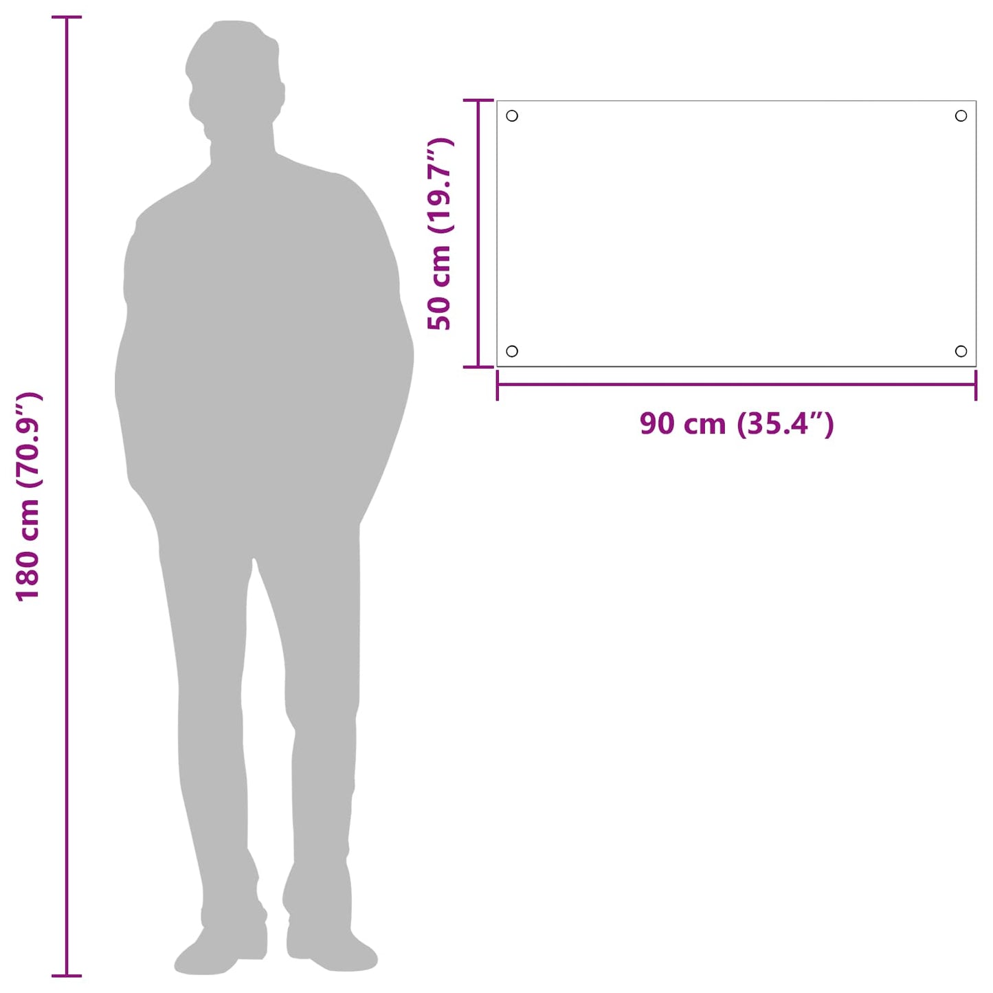 Küchenrückwand Dunkelgrau 90 x 50 cm Gehärtetes Glas