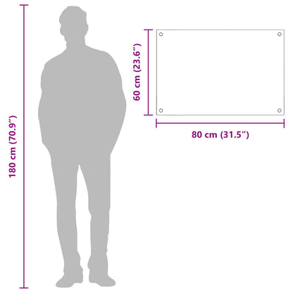 Küchenrückwand Gelb 80 x 60 cm Gehärtetes Glas