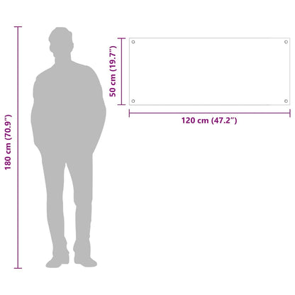Küchenrückwand Weiß 120 x 50 cm Gehärtetes Glas
