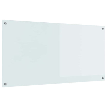 Küchenrückwand Weiß 120 x 60 cm Gehärtetes Glas