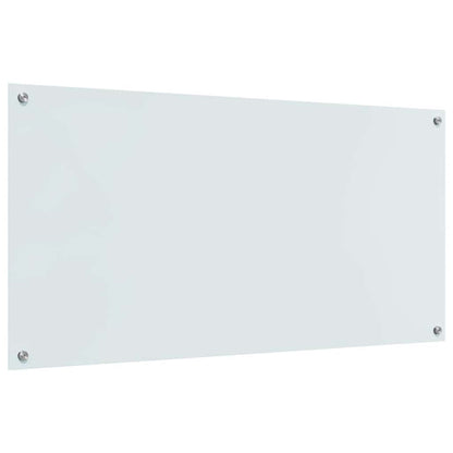 Küchenrückwand Weiß 120 x 60 cm Gehärtetes Glas