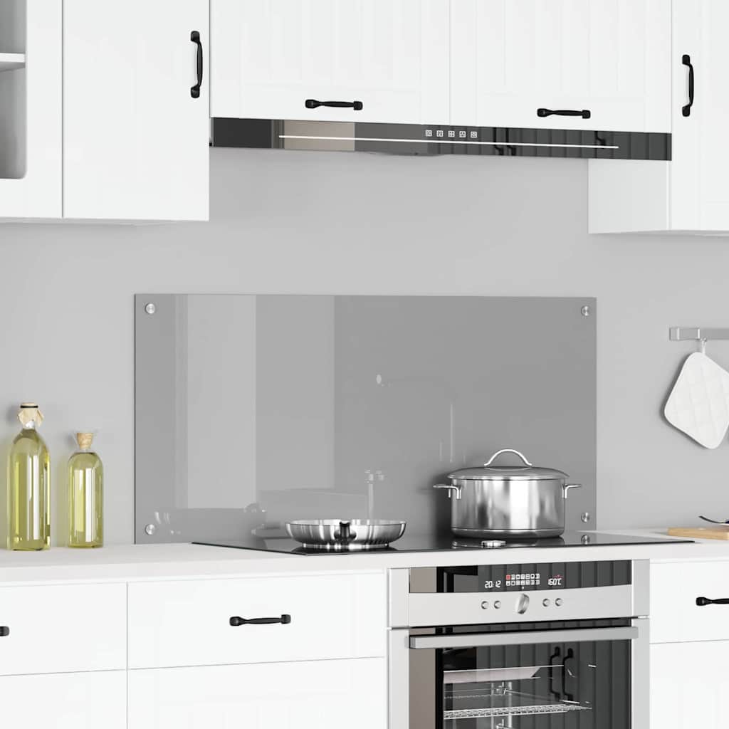 Küchenrückwand Hellgrau 110 x 50 cm Gehärtetes Glas