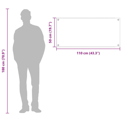 Küchenrückwand Dunkelgrau 110 x 50 cm Gehärtetes Glas