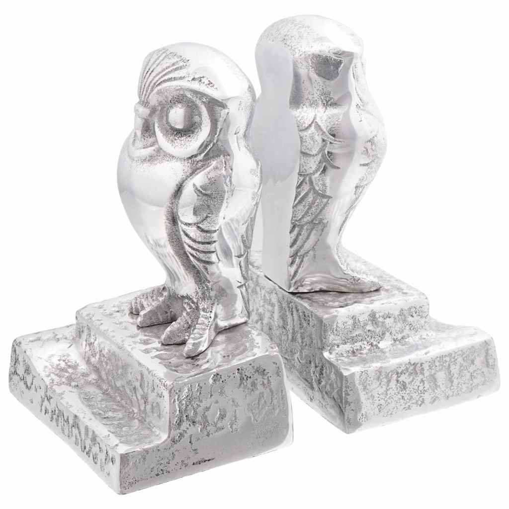 Buchstützen 2 pcs Silber 12 x 9 x 19 cm Aluminium