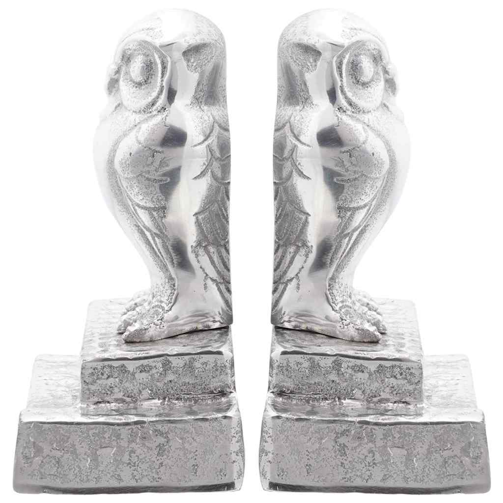 Buchstützen 2 pcs Silber 12 x 9 x 19 cm Aluminium