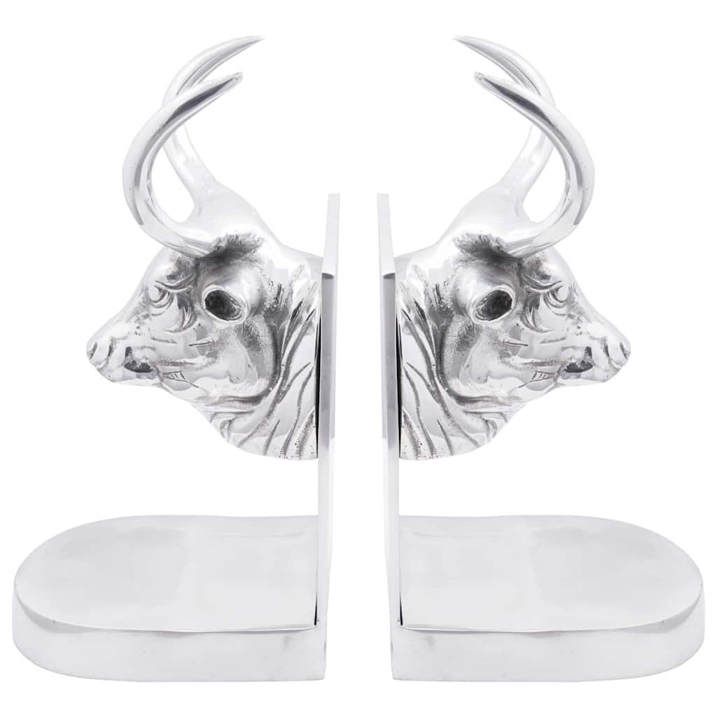 Buchstützen 2 pcs Silber 17 x 15 x 27 cm Aluminium