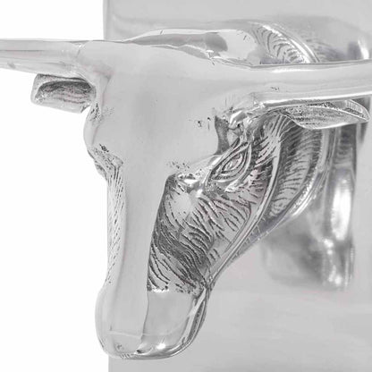 Buchstützen 2 pcs Silber 21,5 x 15,5 x 20 cm Aluminium