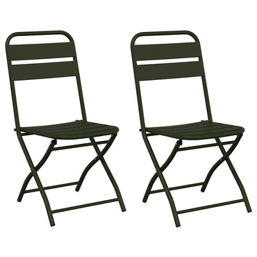 vidaXL Gartenklappstuhl 2 pcs Grün 42 x 52 x 82 cm
