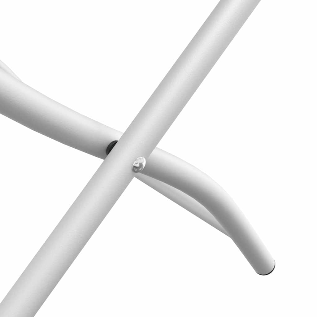 vidaXL Chaises de jardin pliantes 2 pcs Blanc 42 x 52 x 82 cm