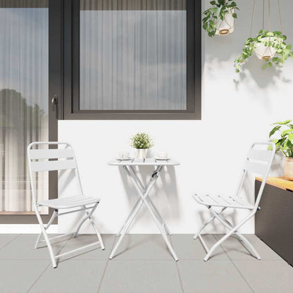 vidaXL Chaises de jardin pliantes 2 pcs Blanc 42 x 52 x 82 cm