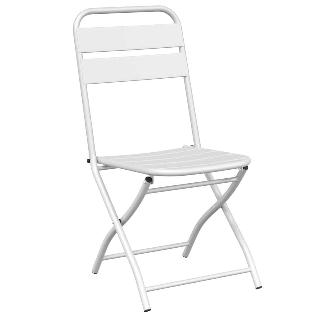 vidaXL Chaises de jardin pliantes 2 pcs Blanc 42 x 52 x 82 cm
