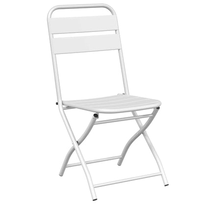 vidaXL Chaises de jardin pliantes 2 pcs Blanc 42 x 52 x 82 cm