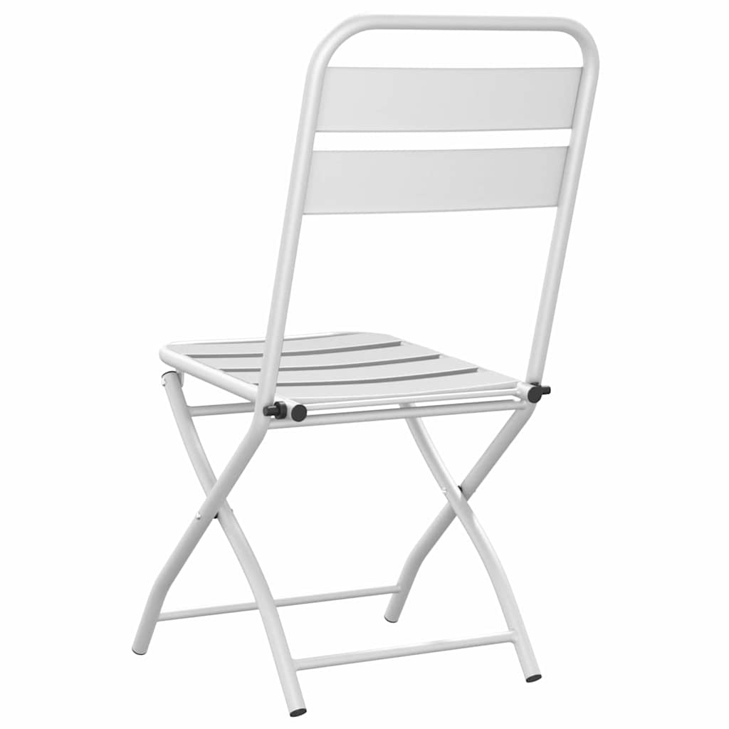 vidaXL Chaises de jardin pliantes 2 pcs Blanc 42 x 52 x 82 cm