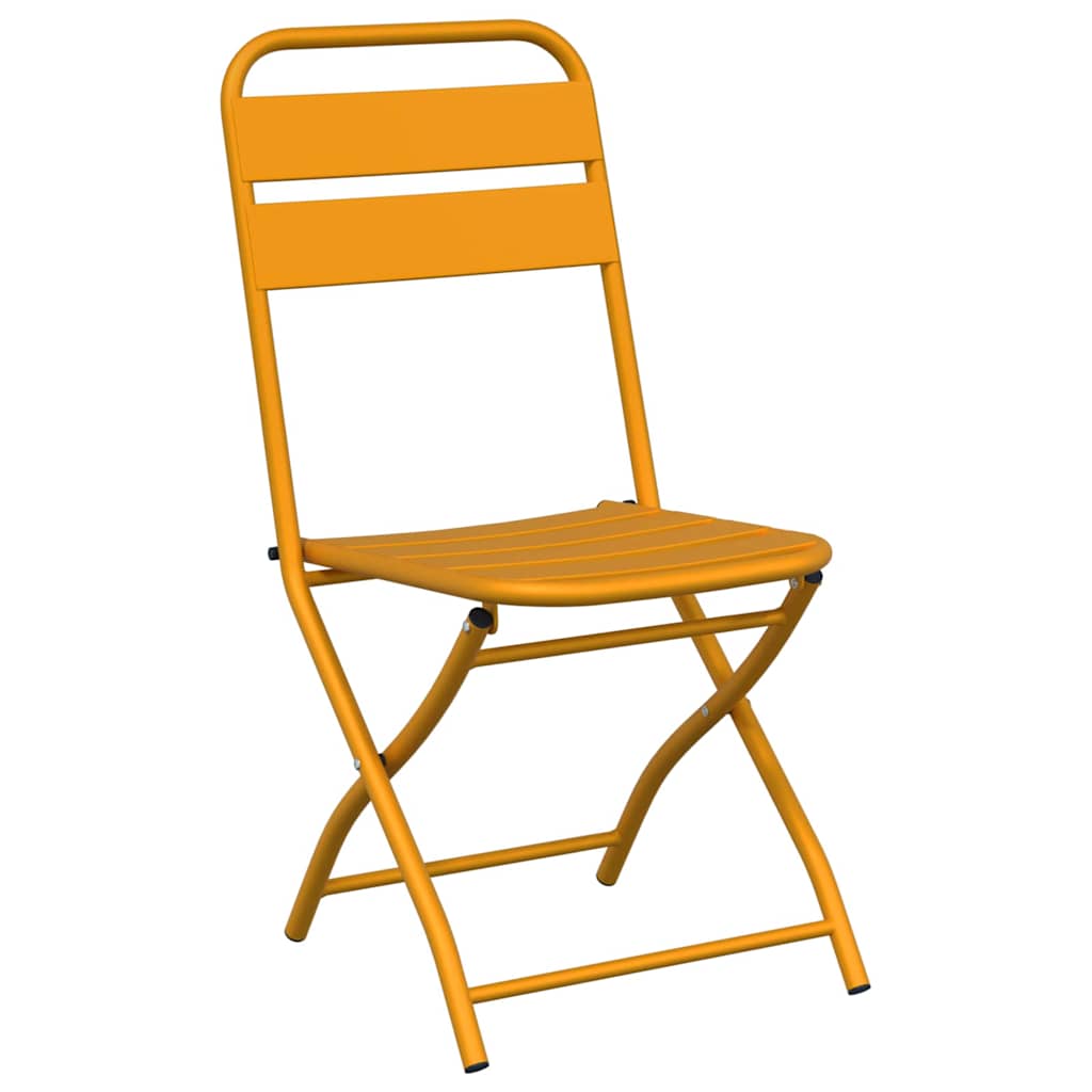 vidaXL Chaises pliantes de jardin 2 pcs Moutarde 42 x 52 x 82 cm