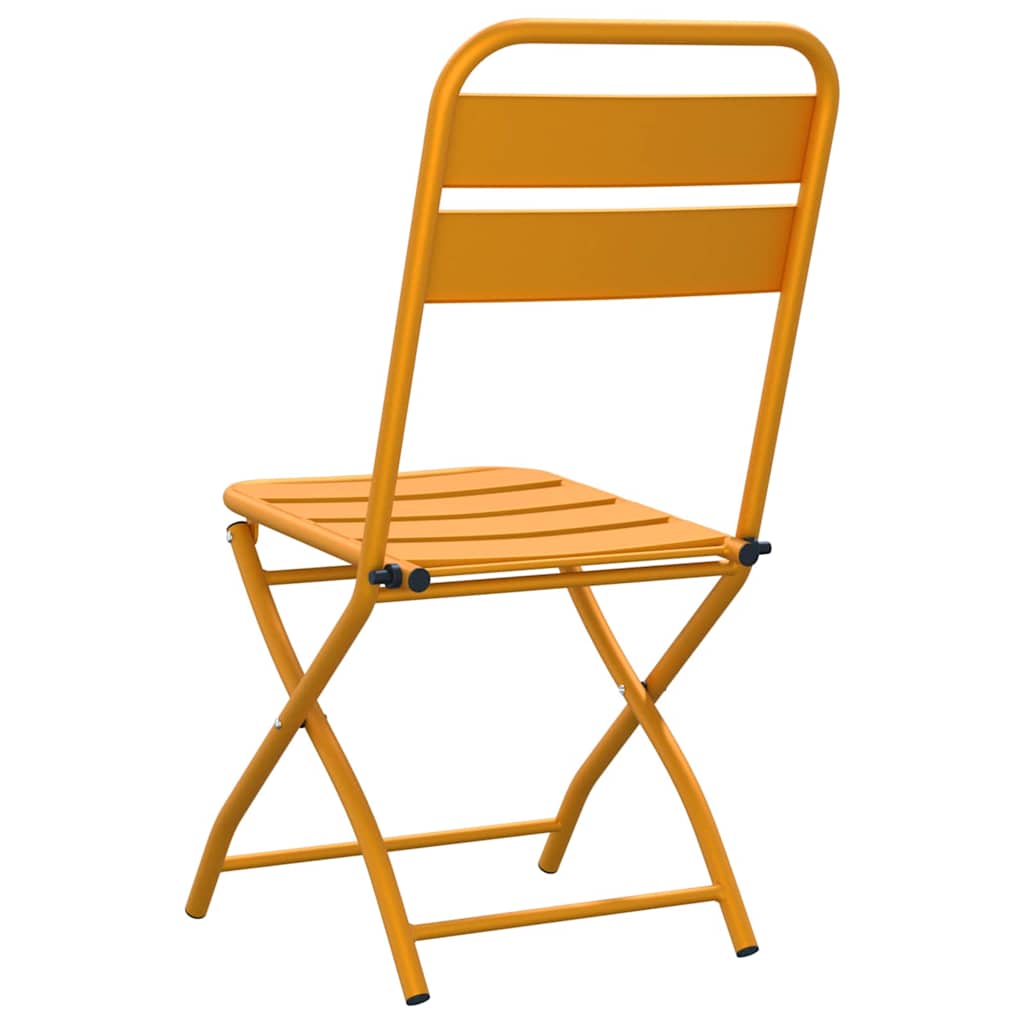 vidaXL Chaises pliantes de jardin 2 pcs Moutarde 42 x 52 x 82 cm