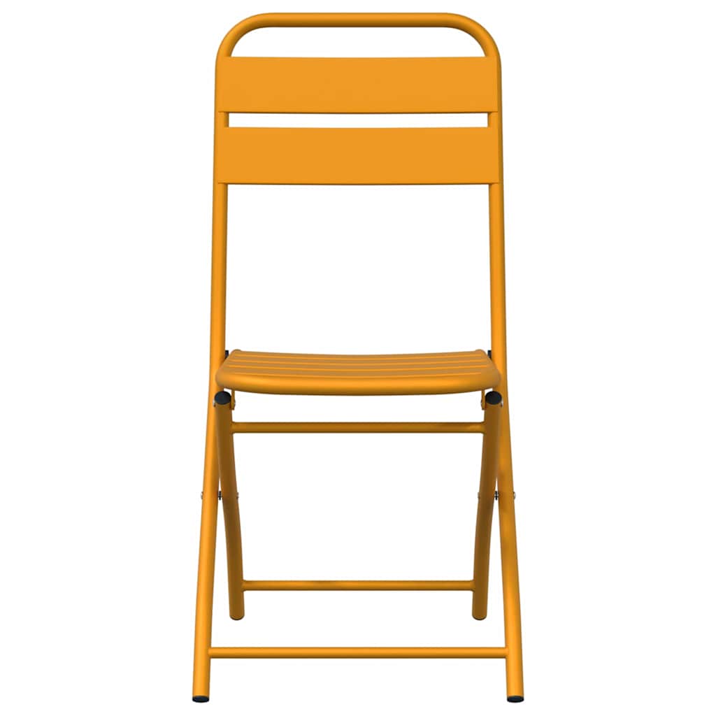 vidaXL Chaises pliantes de jardin 2 pcs Moutarde 42 x 52 x 82 cm