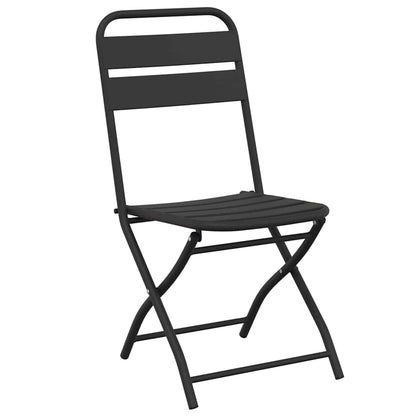 vidaXL Chaises de jardin pliantes 2 pcs Anthracite 42 x 52 x 82 cm