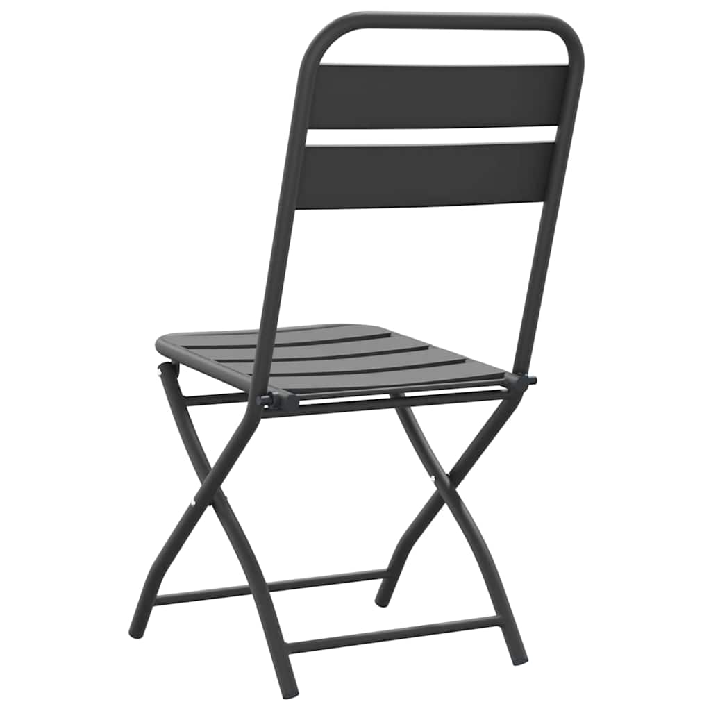 vidaXL Chaises de jardin pliantes 2 pcs Anthracite 42 x 52 x 82 cm