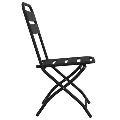 vidaXL Chaises de jardin pliantes 2 pcs Anthracite 42 x 52 x 82 cm