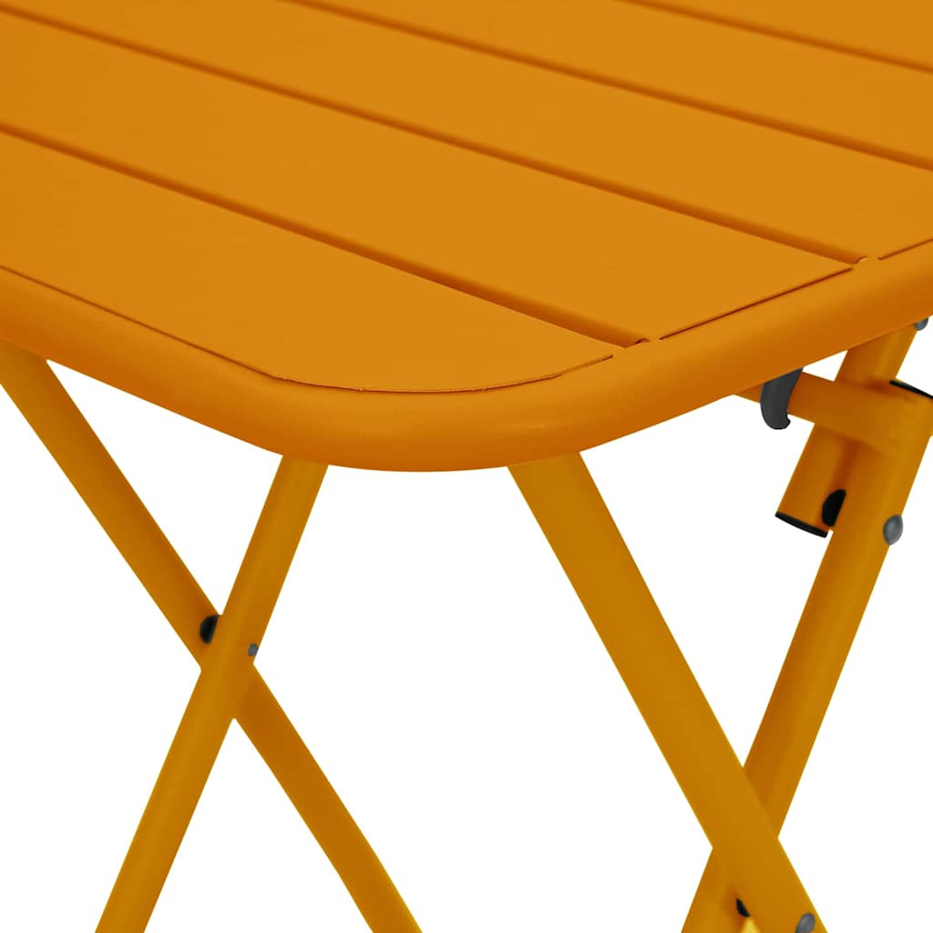 vidaXL Bistrotisch Senf 55 x 55 x 72,5 cm Pulverbeschichteter Stahl