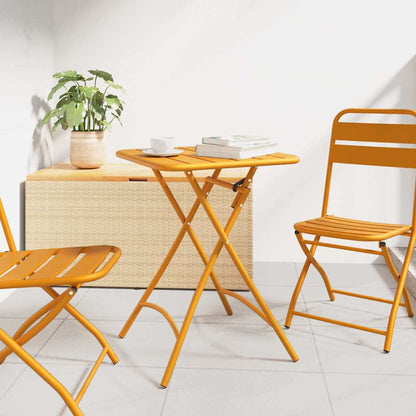 vidaXL Bistrotisch Senf 55 x 55 x 72,5 cm Pulverbeschichteter Stahl