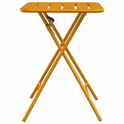 vidaXL Bistrotisch Senf 55 x 55 x 72,5 cm Pulverbeschichteter Stahl