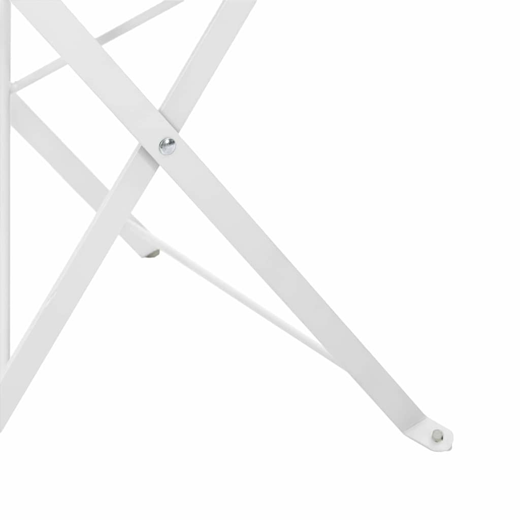Gartenklappstuhl 2 pcs Weiß 42 x 46 x 82cm Metall