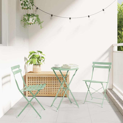 vidaXL Gartenklappstuhl 2 pcs Hellmint 42 x 46 x 82cm Metall
