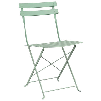 vidaXL Gartenklappstuhl 2 pcs Hellmint 42 x 46 x 82cm Metall