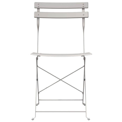 Gartenklappstuhl 2 pcs Beige 42 x 46 x 82cm Metall