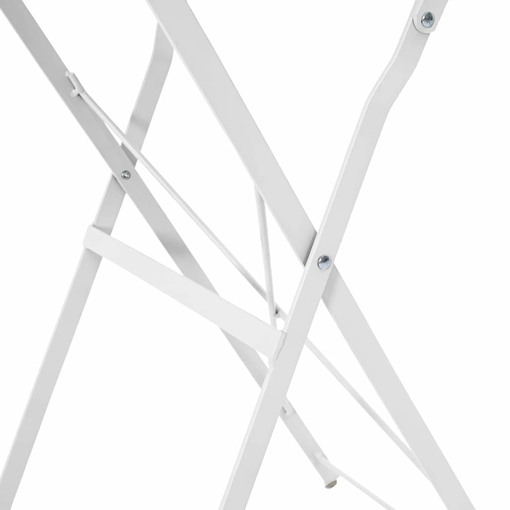 vidaXL Bistrotisch Weiß Ø 50 x 71 cm Pulverbeschichteter Stahl
