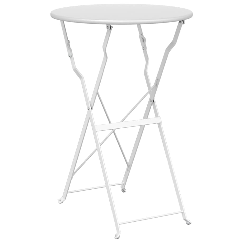 vidaXL Bistrotisch Weiß Ø 50 x 71 cm Pulverbeschichteter Stahl