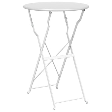 vidaXL Bistrotisch Weiß Ø 50 x 71 cm Pulverbeschichteter Stahl