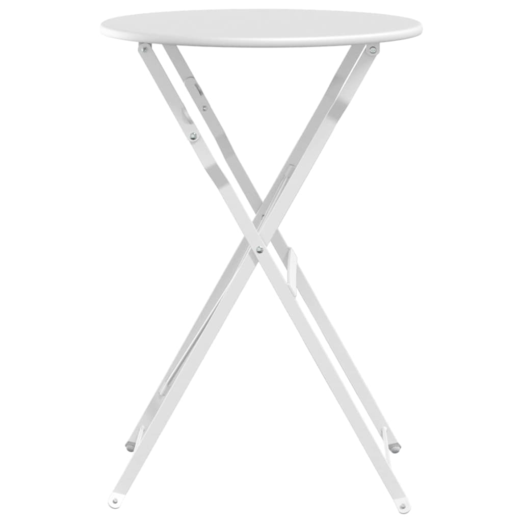 vidaXL Bistrotisch Weiß Ø 50 x 71 cm Pulverbeschichteter Stahl