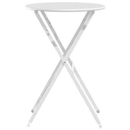 vidaXL Bistrotisch Weiß Ø 50 x 71 cm Pulverbeschichteter Stahl