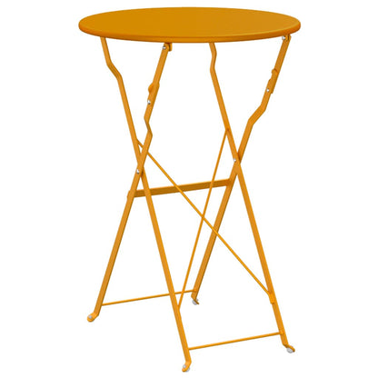 vidaXL Bistrotisch Senf Ø 50 x 71 cm Pulverbeschichteter Stahl