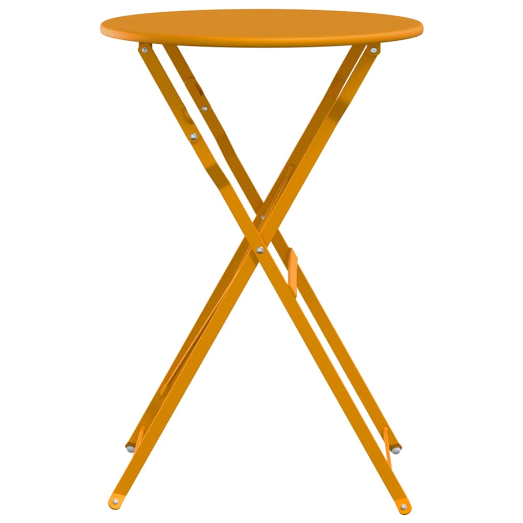 vidaXL Bistrotisch Senf Ø 50 x 71 cm Pulverbeschichteter Stahl
