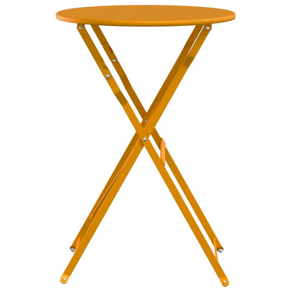 vidaXL Bistrotisch Senf Ø 50 x 71 cm Pulverbeschichteter Stahl