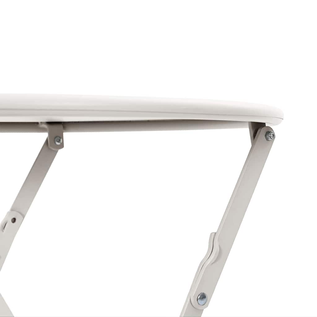 vidaXL Bistrotisch Beige Ø 50 x 71 cm Pulverbeschichteter Stahl
