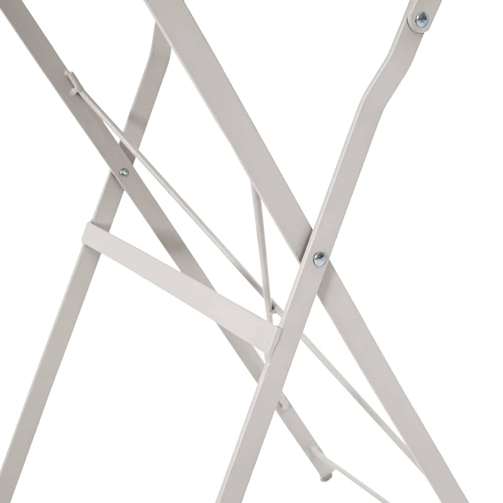 vidaXL Bistrotisch Beige Ø 50 x 71 cm Pulverbeschichteter Stahl