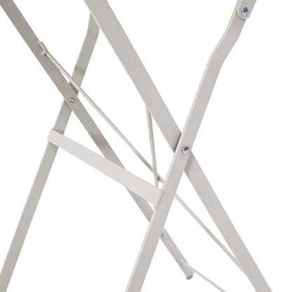 vidaXL Bistrotisch Beige Ø 50 x 71 cm Pulverbeschichteter Stahl