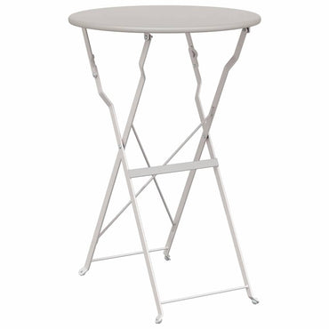 vidaXL Bistrotisch Beige Ø 50 x 71 cm Pulverbeschichteter Stahl
