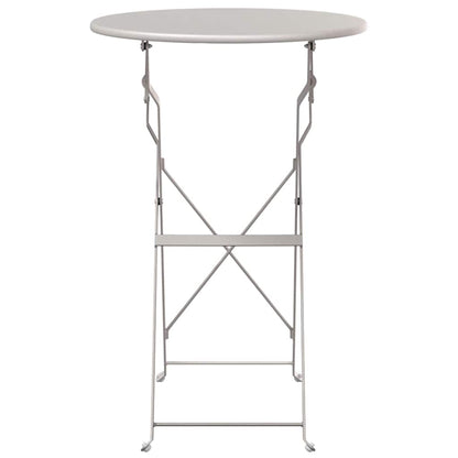 vidaXL Bistrotisch Beige Ø 50 x 71 cm Pulverbeschichteter Stahl
