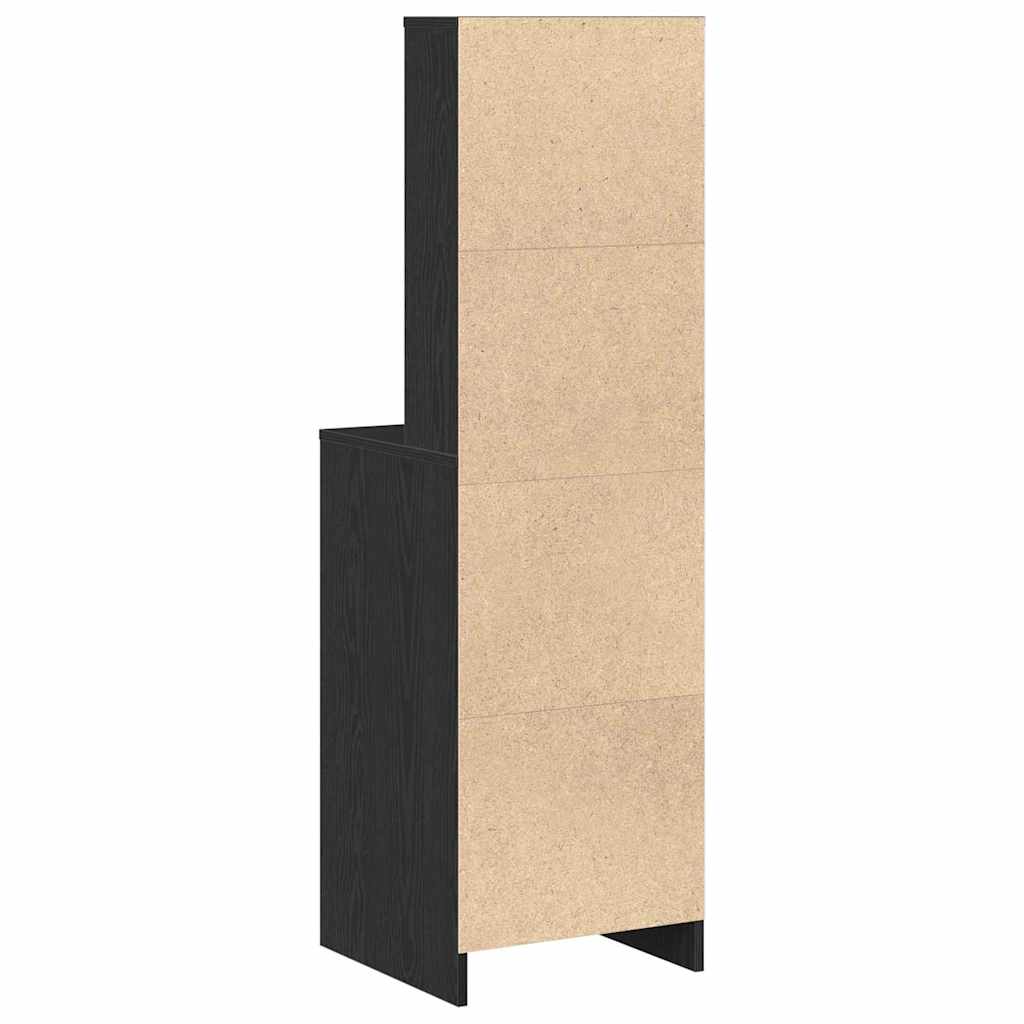 vidaXL Hochboard Schwarze Eiche 40 x 41 x 135 cm Holzwerkstoff